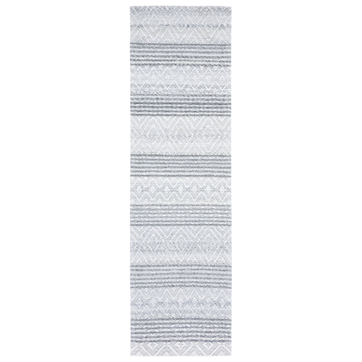 SAFAVIEH Marbella Fisher Striped Area Rug, Ivory/Grey, 4' x 6'