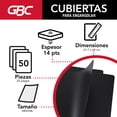 thumbnail image 3 of Cubierta Para Encuadernar Gbc Gbplak Liso Tabloide Negro 50 Piezas, 3 of 3