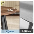 thumbnail image 4 of Mesa de centro redonda industrial – Superficie efecto madera, patas metálicas gruesas, pies ajustables – Estable y fácil montaje – Ideal para salón u oficina – 91 cm – Color marrón, 4 of 6
