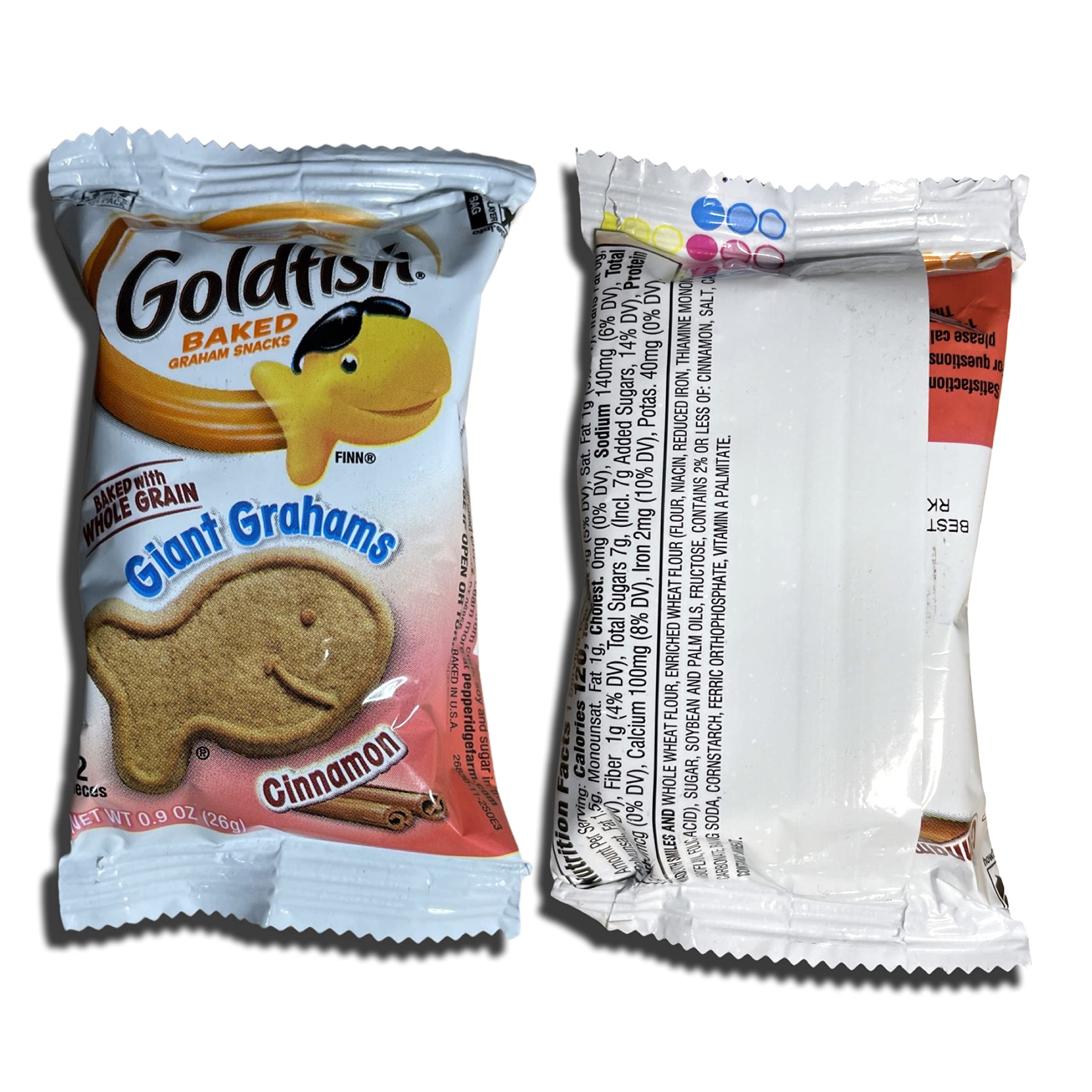 Goldfish Giant Grahams Shaped Cinnamon Goldfish | .9 Oz, 15 Pack