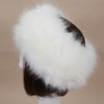 thumbnail image 5 of Gustave Women Faux Fur Headband with Elastic Winter Warm Earwarmer Earmuffs Thick Fluffy Ski Hats Russian Cap "White", 5 of 6
