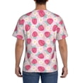 thumbnail image 2 of Rocae Floral Strawberr for Men's Moisture-Wicking Crew Tee - T-Shirt for Sports, Outdoor Activities, and Casual WearX-Large, 2 of 9