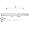 thumbnail image 6 of Utopia Alley Adjustable 72-Inch Double Shower Curtain Tension Rods - Rust-Proof Aluminum with Rubber End Cap, Easy Installation - Extendable, Retractable, Wall-to-Wall - No Drilling, Brushed Nickel, 6 of 17