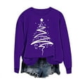 thumbnail image 1 of COM1950s Chandails en Molleton de Noël pour Femmes, Sweat à Capuche Imprimé de Noël pour Femmes, Col Rond Manches Longues, Hauts de Noël pour Femmes, Sweat à Capuche Femmes, Longs Chandails en Molleton pour Femmes, 1 of 5