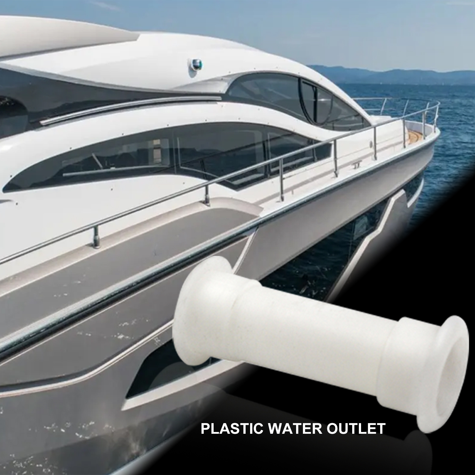 GoFJ Boat Drain Tube Fine Thread Detachable One End Solid Color