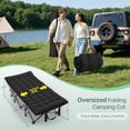 thumbnail image 3 of DKMOCO XXL Folding Camping Cot with Mattress & Carry Bag, 32" x 79" 900lbs Heavy Duty Portable Sleeping Cot Bed for Adults, Home Office Guest Outdoor Camping Travel, Gray Cot Black Pad, 3 of 9