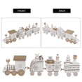 thumbnail image 1 of MOKKHNB 4Pcs/Set Train Decor Christmas Train Decorations Wooden White Display, 1 of 6