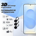 thumbnail image 4 of ZGDong Galaxy S25 Tempered Glass Screen Protector + Camera Lens Protector [ 2 + 2 Pack ] [Anti-Scratch] [Ultrasonic Fingerprint Unlock] Clear HD Protective Film for Samsung Galaxy S25, 4 of 7
