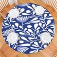 thumbnail image 2 of Boho Style Round Table Cover with Elastic Band, Floral Print Stretch Cloth for 38-42 Inch Tables, Durable for Indoor Outdoor Setting, 2 of 7