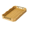 thumbnail image 3 of YWMJZEU Bamboo Serving Tray Food Storage Dinner Dessert Multipurpose Kitchen Platter Tea S, 3 of 9