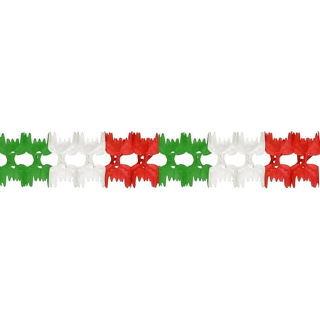 12 Pack Beistle Fiesta Packaged Pageant Garland - red - white - green
