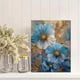 thumbnail image 2 of QISVANSET Blue Floral Opulent Canvas Wall Art 15.75x11.81 Inches, 2 of 5