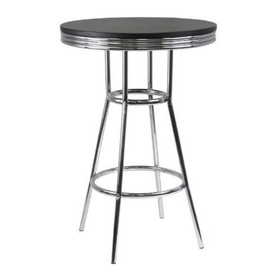 Summit Pub Table 30 in. Round - Black - Metal
