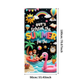 thumbnail image 3 of Bright Colors Summer Banner Cartoon Design School's Out Holiday Wallpaper for Beach Party Kids Celebration Indoor Decoration, 3 of 8