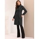 thumbnail image 3 of Abrigo Largo de Invierno para Mujer con Solapa Negro M, 3 of 6