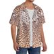 thumbnail image 2 of Fotbe Leopard Brown Camisa Estampada de Manga Corta para Hombre, Casual de Verano, Estilo Playero, Sin Arrugas-XX-Large, 2 of 5
