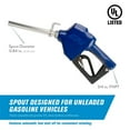 thumbnail image 1 of GPI Liquid Transfer Tank Pump Nozzle 110121-8 Liquid Transfer Tank Pump; Automatic Nozzle; For Use With Unleaded Fuel Only; Without Swivel; Straight Spout; Without Splash Guard; 1 Inch NPT Thread, 1 of 2