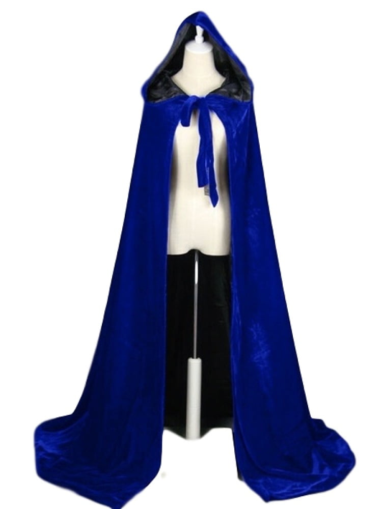 Gothic Hooded Unisex Cloak Wicca Robe Medieval Witchcraft Cape Halloween Costume 