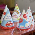 thumbnail image 3 of Suministros de cumpleaños Nuevos sombreros de cumpleaños para niños Artículos de fiesta Sombreros triangulares creativos rojos coloridos (MZ-056), 3 of 4