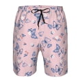 thumbnail image 4 of Kdxio Butterfly Pattern Mens Casual Shorts - Drawstring Summer Beach Sports Shorts for Men, 4 of 9
