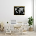 thumbnail image 2 of Stupell Weathered Black World Map Travel & Places Painting Gold Floater Framed Art Print Wall Art, 2 of 6