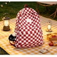 thumbnail image 6 of BiFandian Checkerboard Pattern Plaid Backpack, Korean Style Lightweight Casual Daypack with Roomy Compartment, Stylish Carryall Bag for Daily Commute Outdoor Errand Use, 6 of 6