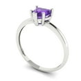 thumbnail image 2 of Clara Pucci 14K White Gold 1.25ct Amethyst Solitaire Ring for Women, 2 of 8