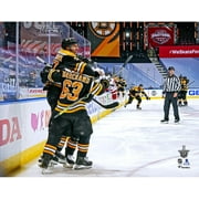 Patrice Bergeron Unsigned 2020 Stanley Cup Playoffs Game 1 vs. Carolina Hurricanes Overtime Game-Winning Goal Celebration Photograph