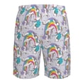 thumbnail image 6 of Naloa Unicorn DoingYoga Men's Beach Shorts, Surfing shorts, Swim trunks, Quick Dry Swim Trunks for Surfing Beach Fun - Small, 6 of 9
