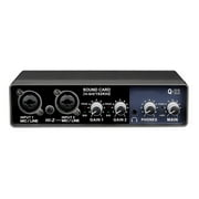 Tomshine Portable Audio Interface USB Sound Mic Preamplifier Computers Recording Tuning Digital Mixing Equipment