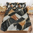 thumbnail image 6 of 3 Pcs Soft Bedding Set, Includes 1 Duvet Cover with Zipper And 2 Pillow,Shams Marble Texture Full(79"×90"), 6 of 8