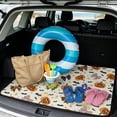 thumbnail image 2 of HUISEFOR Pumpkin Bat Car Trunk Mat for Women 29" x 39" Anti Slip All Weather Trunk Protection Cargo Liner Removable Automotive Accessories for Most Cars SUV, 2 of 7