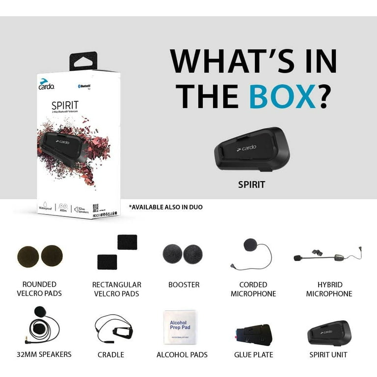 Cardo Systems Spirit Motorcycle Bluetooth Communication Headset