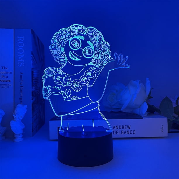 Luz nocturna 3D Encanto Isabella Madrigal Cartoon Anime USB C