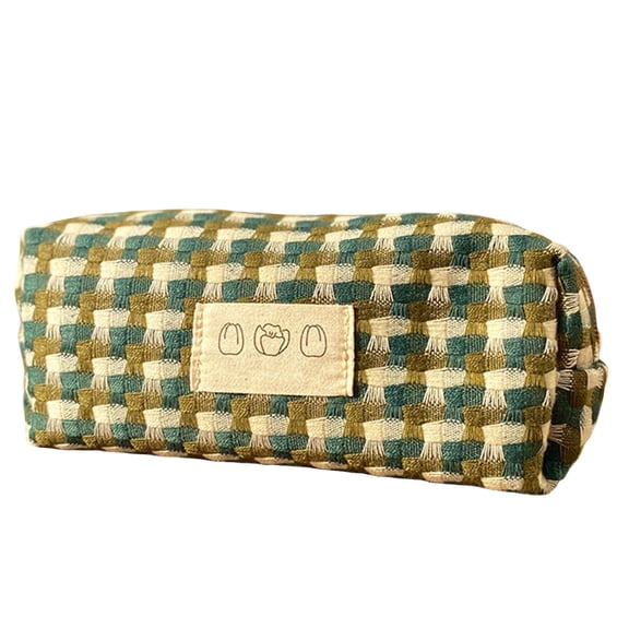 YSBDLQE Colored Pencil Case – Woven Soft Pencil Case for School, Aesthetic Pencil Case Pouch, Special Pencil Case for Creative College School Supplies and Daily Art,Green