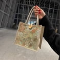 thumbnail image 6 of Willtoo Small Tote Bags for women, Multi-Color Canvas Handbags with Button Closure, Art Painting Purses Personalized Bento Bags Grocery Shopping Bags, 6 of 6