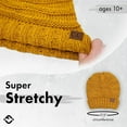 thumbnail image 2 of Funky Junque Women’s Slouchy Beanie – Warm Winter Hat, Soft Chunky Cable Knit Oversized Beanie for Cold Weather, Cozy & Stylish – Mustard - Confetti, 2 of 6