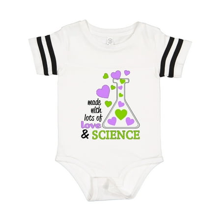 

Inktastic Made with Lots of Love and Science Heart Bubbles in a Beaker Gift Baby Boy or Baby Girl Bodysuit