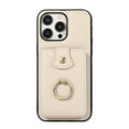 thumbnail image 6 of Compatible with iPhone 14 Pro Max Wallet Case, PU Leather Case with Card Holder, 360° Rotation Ring Kickstand, Shoulder Strap, Magnetic Snap Protective Case Designed for iPhone 14 Pro Max, Beige, 6 of 8