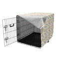 thumbnail image 3 of Squirrel Dog Crate Cover, Autumnal Pattern Forest Animals Cartoon, Easy to Use Pet Kennel Cover Small Dogs Puppies Kittens, 7 Sizes, White Earth Yellow, by Ambesonne, 3 of 6