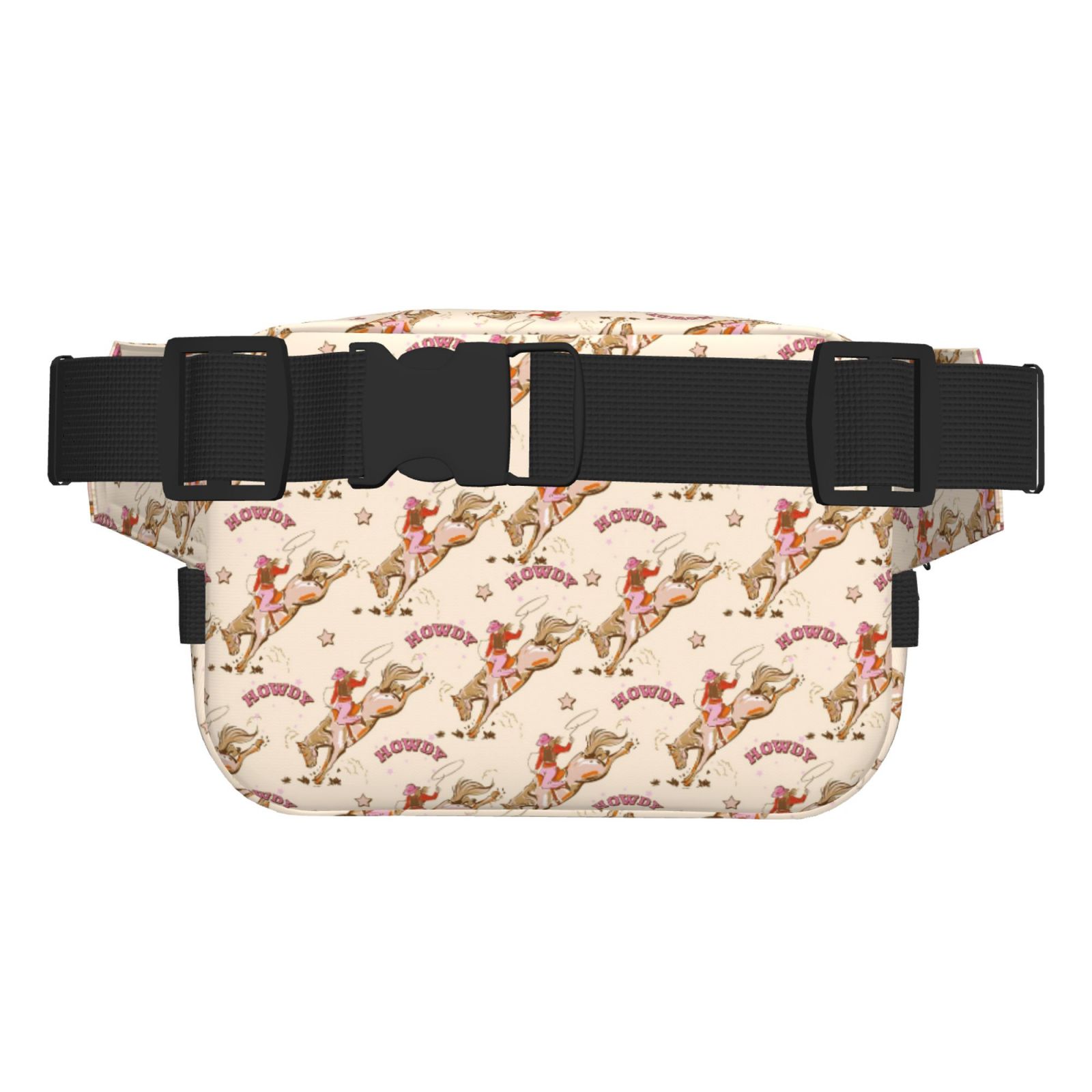 Picia Howdy Cowgirl Print Square Double-Layer Waist Bag Mini Adjustable Waist Belt Bag Exercise Running Travel Hiking