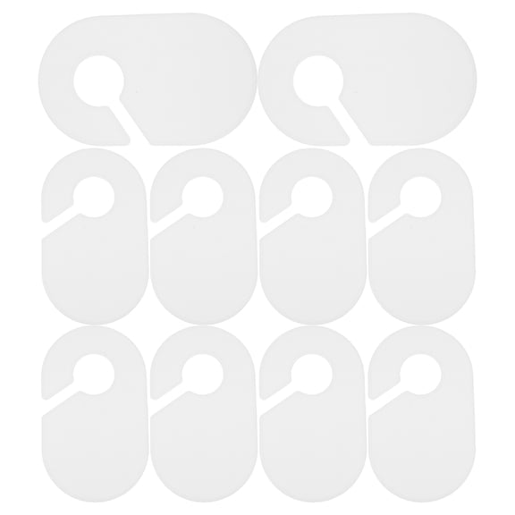 ETEREAUTY 10Pcs White Plastic Closet Dividers Lightweight Hanger Separators for Supermarket