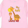 thumbnail image 4 of Inktastic My Aunt Loves Me Giraffe Boys or Girls Long Sleeve Toddler T-Shirt, 4 of 5