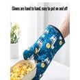thumbnail image 4 of Heat Resistant Oven Gloves 2 Pieces, Kitchen Cooking Microwave Oven Mitts with Non-Slip Grip, Thermal Insulated Pot Holders for Baking and Grilling, Protective Cooking Gloves for Safe Food Handling, 4 of 6