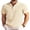Apricot, variant on COOFANDY Men Casual Henley Tee Shirt Short Sleeve Band Collar Summer Beach Textured T-Shirt