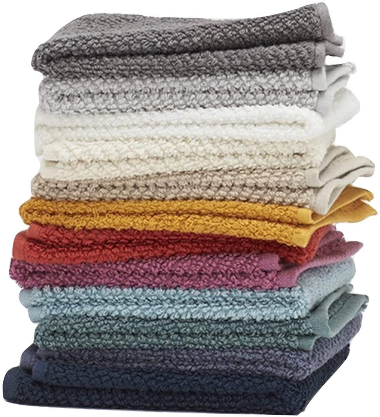 Washcloths, 12 Pack, 100 Extra Soft Ring Spun Cotton Wash Cloth, Size