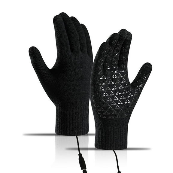 Tittly Winter Gloves Gloves for Women USB Heated Gloves Winter Warm Heated Gloves Winter Touchscreen Gloves Adjustable Temperature Hand Gloves For Men Women Warm Gloves Black A