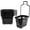 Black, variant on 35L 6 count Shopping Carts, Shopping Baskets with Handles & Wheels, Portable Plastic Rolling Shopping Basket Set for Supermarkets and Retail Stores (Black)