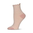 thumbnail image 2 of MeMoi Women's Gingham Cotton Blend Ruffle Cuff Anklet Socks - Womens - Female, 9-11, Blush, 2 of 11