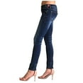 thumbnail image 3 of Grace in LA Jeans Women's Medium Wash Floral Skinny Stretch Jeans (29), 3 of 4
